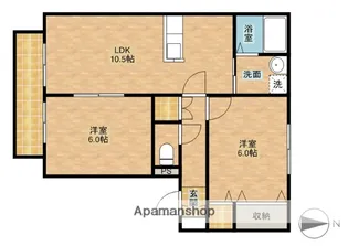 ブライトコートA【2階】の間取り