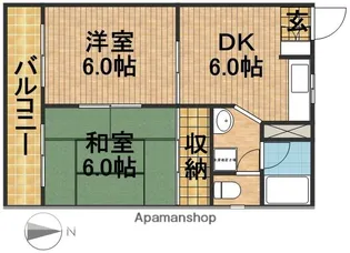 コーポサウス【1階】の間取り