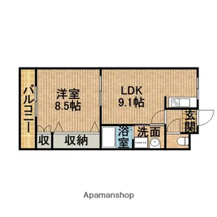 コンフォース【1階】の間取り