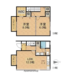 静岡県浜松市中央区和合町【テラスハウス】の間取り