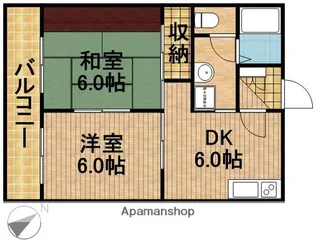 ウイング高丘Ⅳ【403号室】の間取り