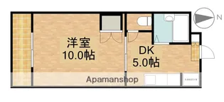 1DKの間取り画像