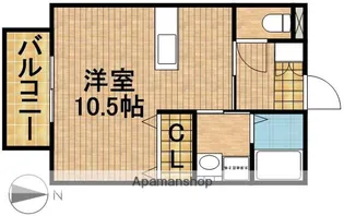フィオーレ【202号室】の間取り