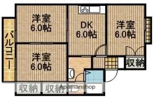 タウンハウス愛野公園A【1階】の間取り