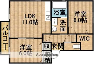 メロニスB【2階】の間取り