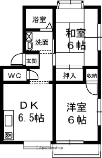 メゾンタキグチ【2階】の間取り