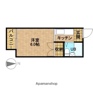 鹿谷ハイツ【203号室】の間取り