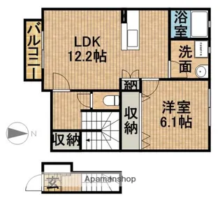 エムズコート春岡【2階】の間取り