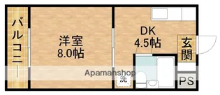 アプリコットハウスⅠ【102号室】の間取り