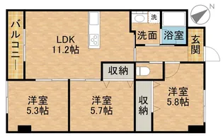 アルコリバーサイド【6階】の間取り