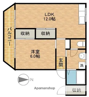 ニシハルコーポ【203号室】の間取り