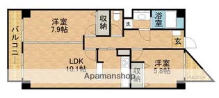 佐鳴湖パークタウンサウス【1006号室】の間取り