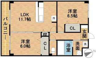 D−ROOM高丘西【3階】の間取り