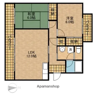 アースウィング【305号室】の間取り