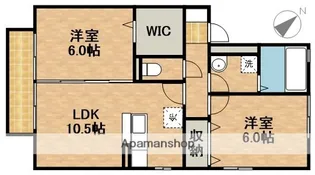 セジュールマルベリーC【2階】の間取り