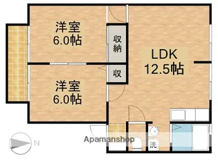 コーポミズシマ【1階】の間取り