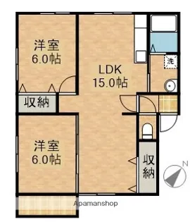 メゾントーマスⅠ【202号室】の間取り