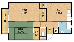 プレジールK【2階】の間取り