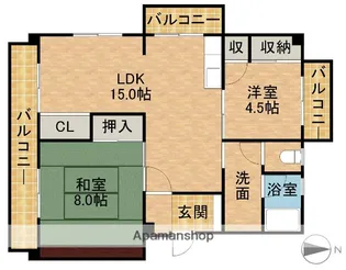 コーポ・ビークル【3階】の間取り