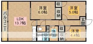 3LDKの間取り画像