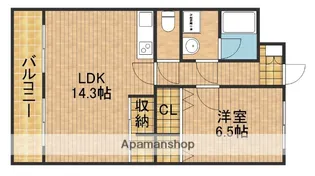 レジデンスHARUMI【2階】の間取り