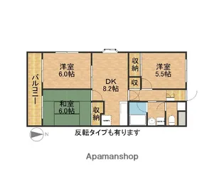 ヴィブレ若宮南【101号室】の間取り