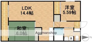 マンションアルボ【4階】の間取り