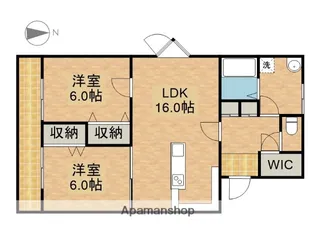 マンション桃の里【306号室】の間取り
