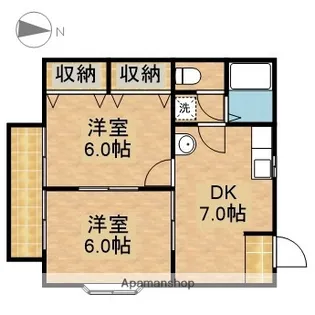 ファミール三和【1階】の間取り