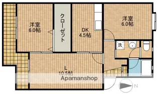 マンションストークⅤ【1階】の間取り