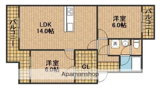 マンションストークⅤ【3階】の間取り