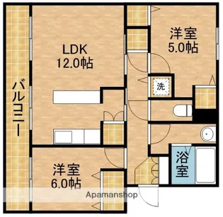 サンハイツ四ツ池A【1階】の間取り