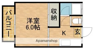 カクサン第一コーポ【1階】の間取り