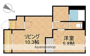 1LDKの間取り画像