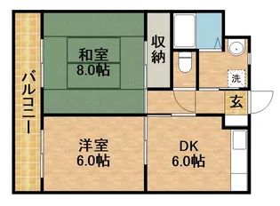 マンショングリーンフィールド【2階】の間取り