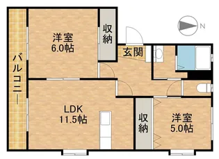 サンレイク【1階】の間取り