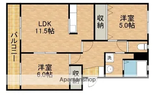 サンレイク【1階】の間取り