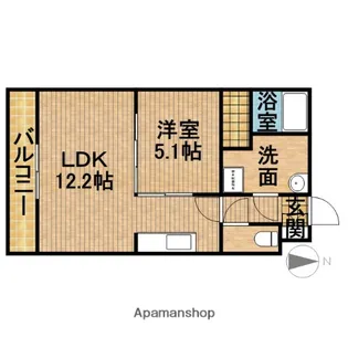1LDKの間取り画像