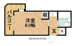 カレッジタウンウィング【111号室】の間取り