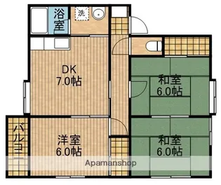 ハイツリップル【2階】の間取り