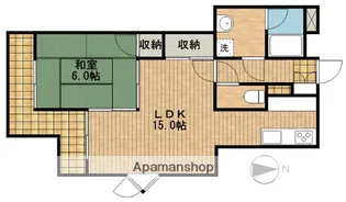 ミラクル西塚【2階】の間取り