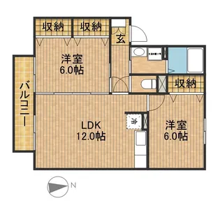 リジェール【1階】の間取り