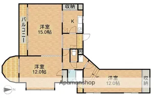 スペースパシフィー【2階】の間取り