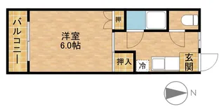 カワイハイツ【2階】の間取り
