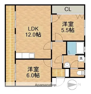 サンライズ柿澤【1階】の間取り