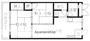 元浜メゾンオーク【401号室】の間取り