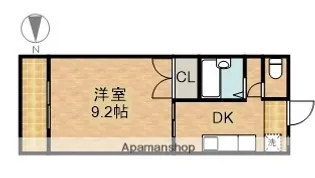 マルショウ15ビル【2号室】の間取り
