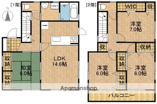 静岡県浜松市中央区鴨江2丁目【一戸建】の間取り