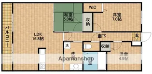 ロイヤルクレスト助信【3階】の間取り