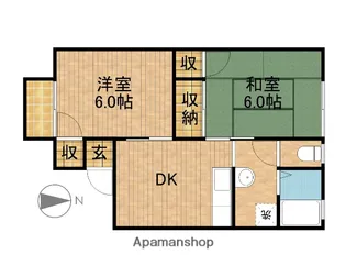 セジュールヴェルドミールA【2階】の間取り